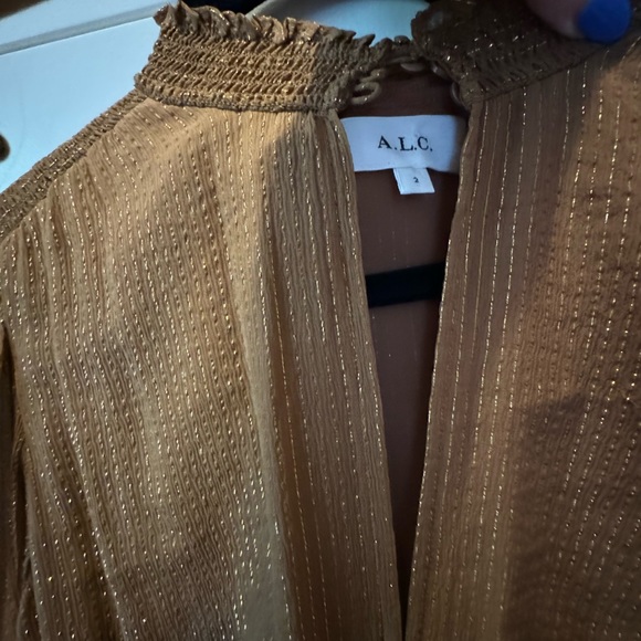 A.L.C. Mini dress- gold sparkle and flare - Picture 1 of 3